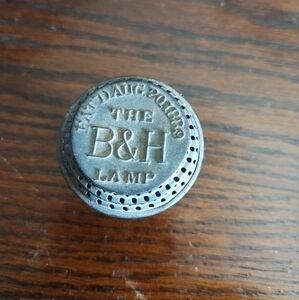 The‎ B & H Bradley & Hubbard Flame Spreader Lamp Slotted Tall Trumpet Oil Brass